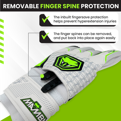 Goalkeeper gloves removable finger protection